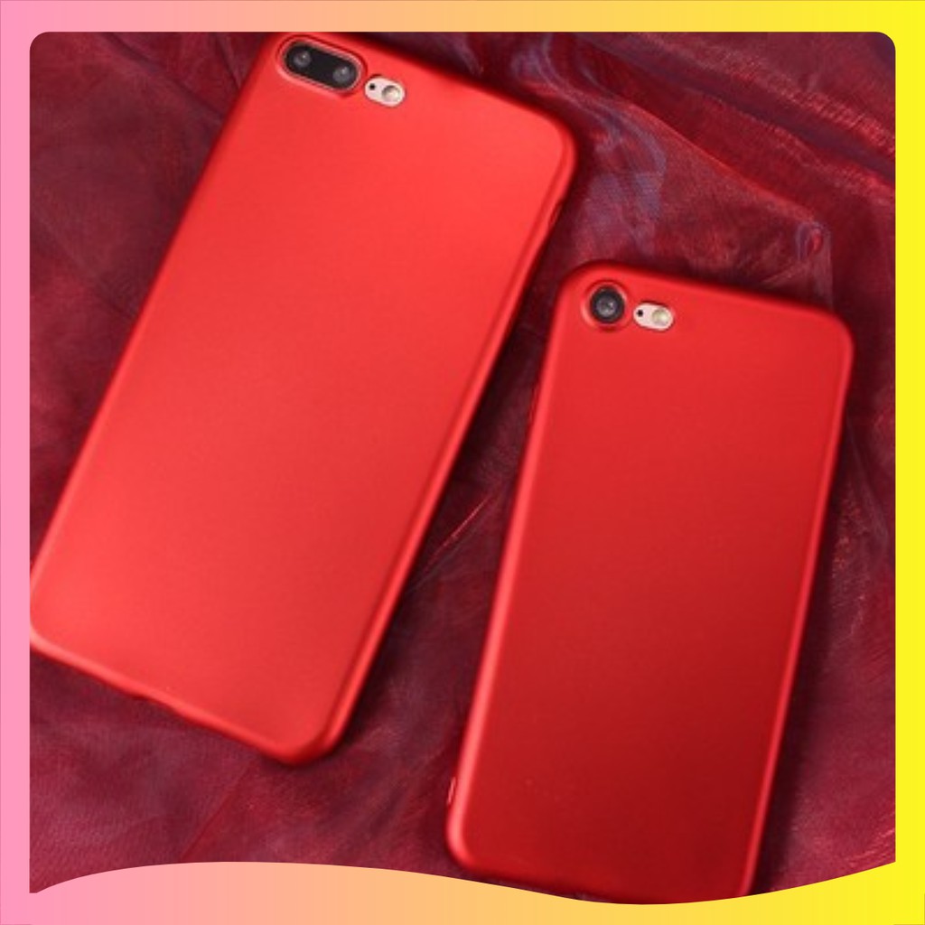 [Hot] Ốp lưng Iphone đỏ đô sang trọng