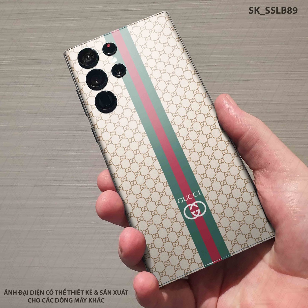 Miếng Dán Skin Hình Gucci Cho Samsung S23 Ultra/Fold 3|SK_SSLB89| Chất Liệu Nhập Khẩu Chính Hãng, Chống Nước, Dễ Dán