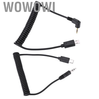 Câble Déclencheur à Distance RM-VPR1 3.5mm Pour Sony A7III, A9, A7II, A6500 - Cordon Spiralé 50 Cm, Noir