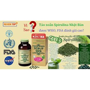 Tảo Xoắn Spirulina Nhật Bản 2200 Viên [Date xa]