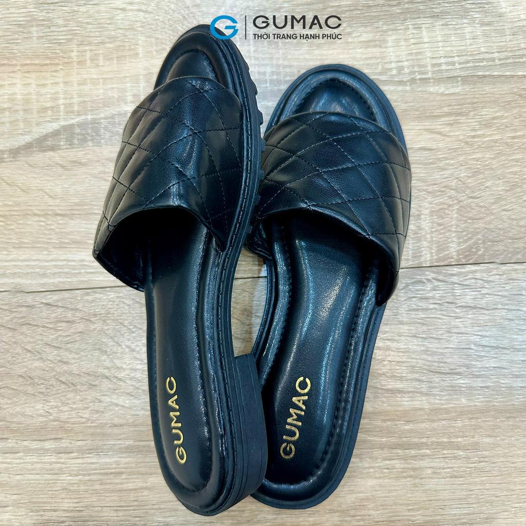 Dép quai chần caro nhiều màu thời trang GUMAC GD06078