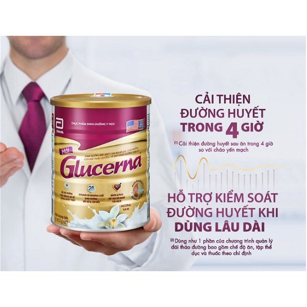 Sữa bột Abbott dành cho người bị tiểu đường Glucerna 850g