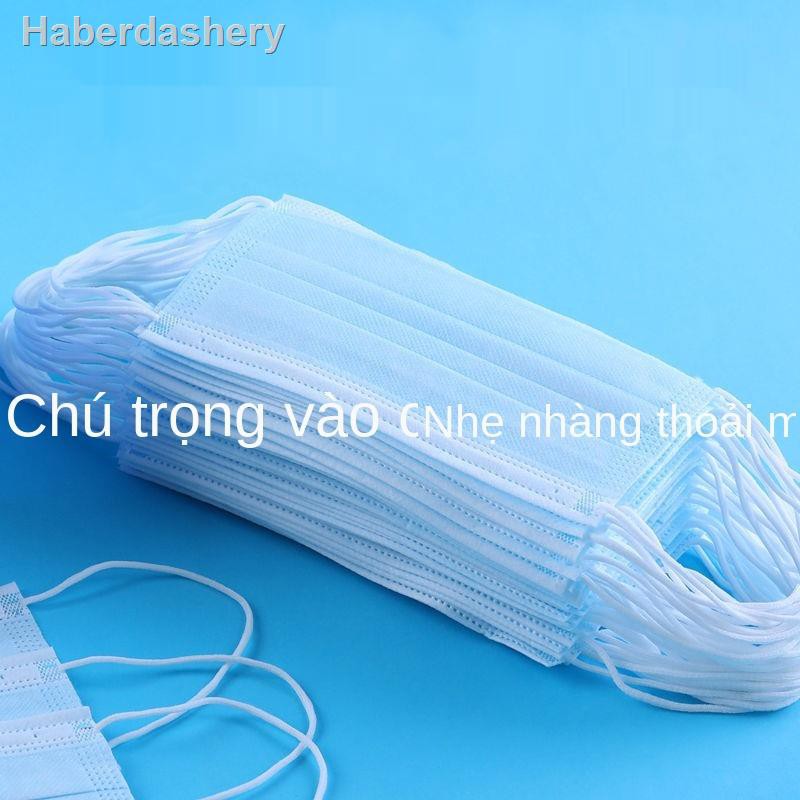 > [Dày bốn lớp] Bán buôn mặt nạ bảo vệ hiệu quả cao dùng một lần với vải thổi bay, ba lớp chống khói và vi khuẩn