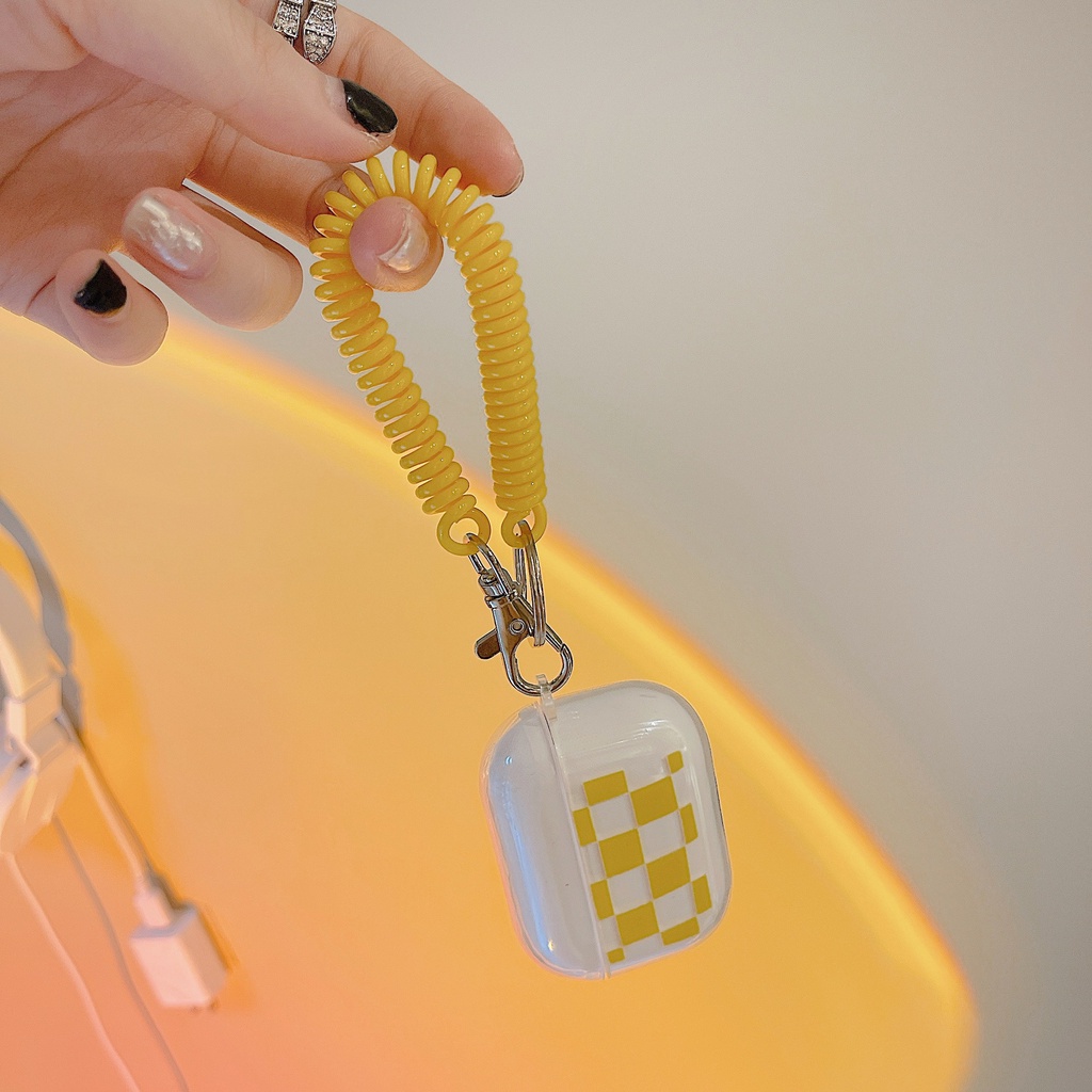 Vỏ Bảo Vệ Hộp Sạc Tai Nghe airpods 1 2 Pro 3rd Generation Pro 1/2 Trong Suốt Chống Sốc Họa Tiết Hoạt Hình Kèm Dây Đeo Kiểu Nhật Hàn