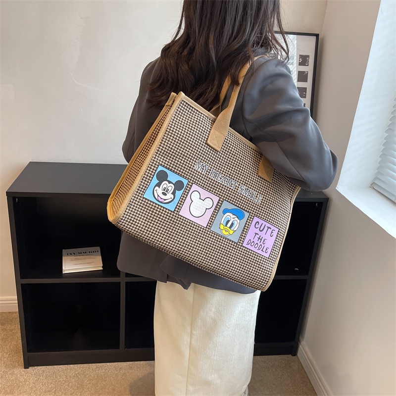 Túi Xách Vải Canvas Cỡ Lớn Tiện Dụng Hợp Thời Trang Cho Mẹ Bỉm Sữa