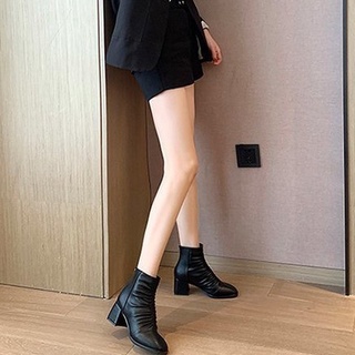 Giày Boot Nữ Da Nhăn Rút 5P - BOT588