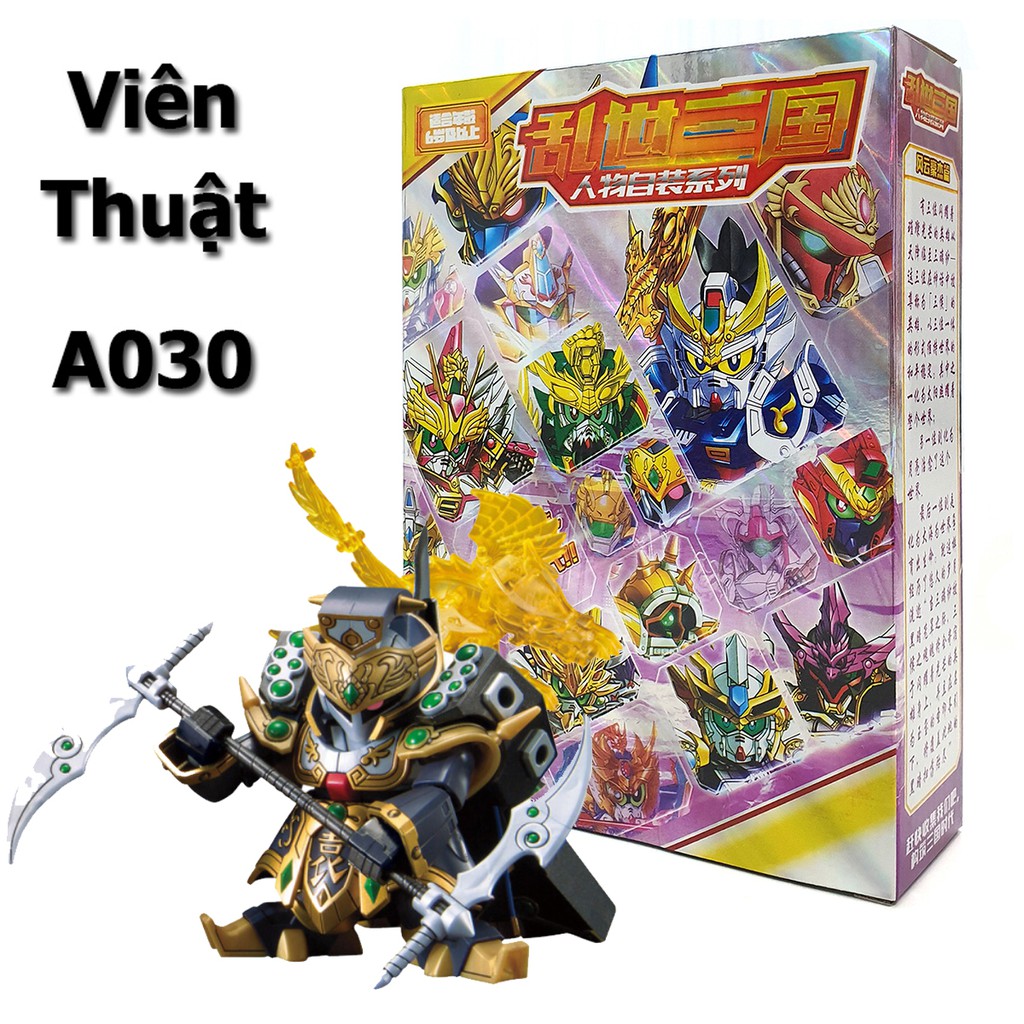 Gundam A030 Viên Thuật - Đồ chơi lắp ráp sd Gundam Tam Quốc New4all tặng kèm 01 xe ô tô mini bánh đà