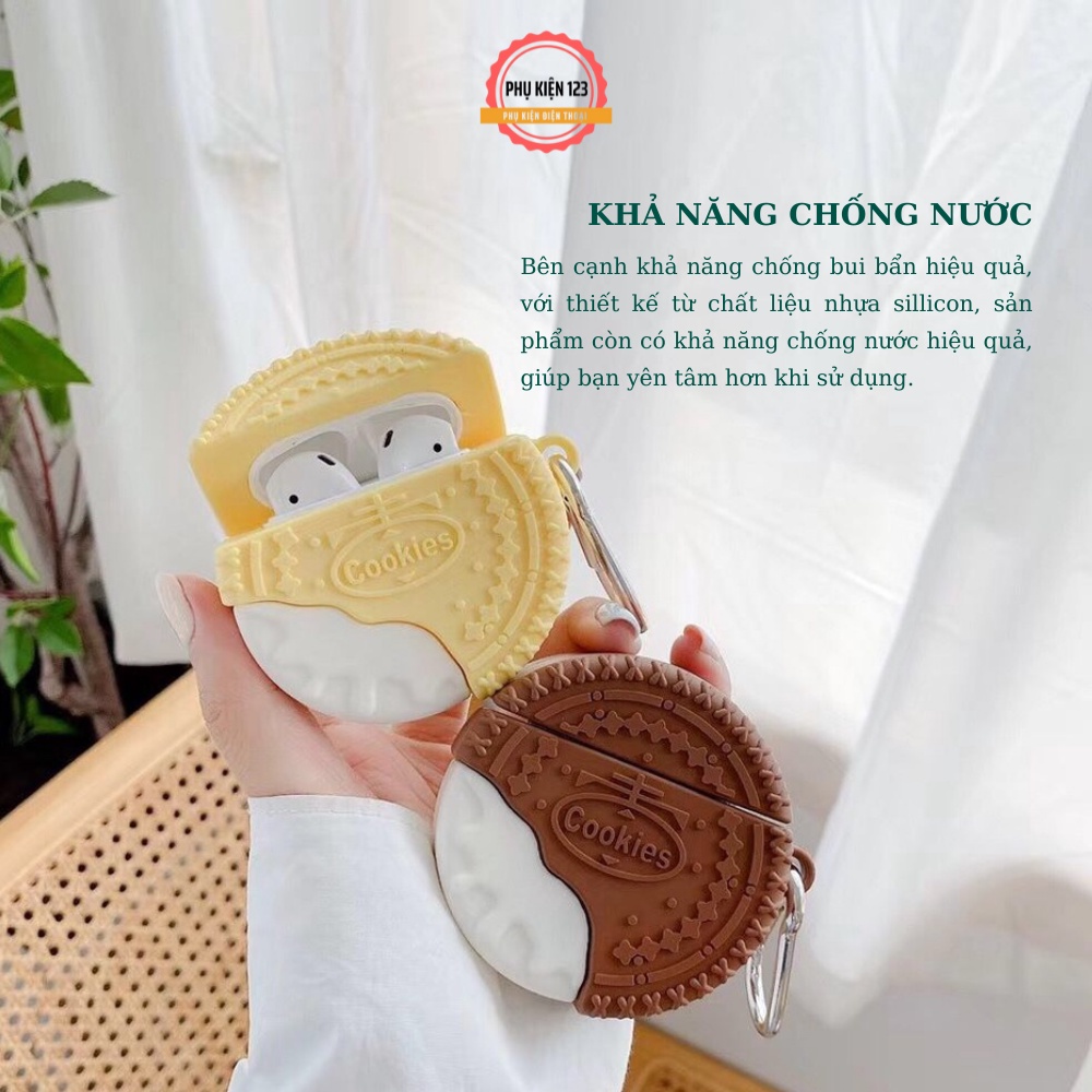 Vỏ bao đựng tai nghe hình cookie siêu xinh