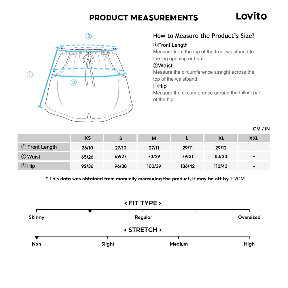 Quần short Lovito eo dây rút cột dây in hoa cơ bản phong cách vintage L16D052 (màu xanh dương)