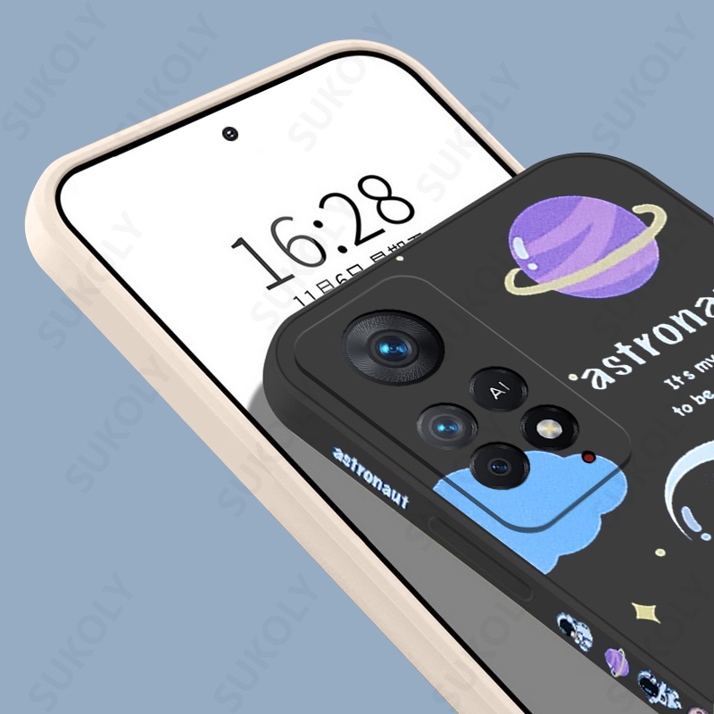ốp lưng điện thoại phi hành gia thương hiệu thời thượng tương thích Cho Xiaomi Redmi Note 11 Pro 10 Pro 9s 9 8 7 7S Pro Redmi 8 9A 9C 9t 10 Vỏ TPU mềm chống rơi chống sốc case