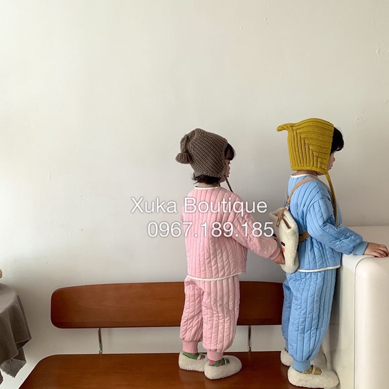 Quần Áo Trẻ Em | Bộ Quần Áo Trần Bông 2 lớp Quảng Châu Cao Cấp Cho Bé 1 - 8 tuổi | Áo Khoác Trần Bông Cho Bé [Ảnh Thật]