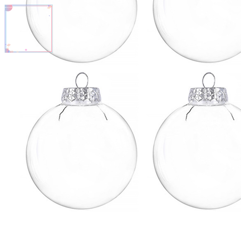 Set 6 Quả Châu Trong Suốt Trang Trí Cây Thông Noel