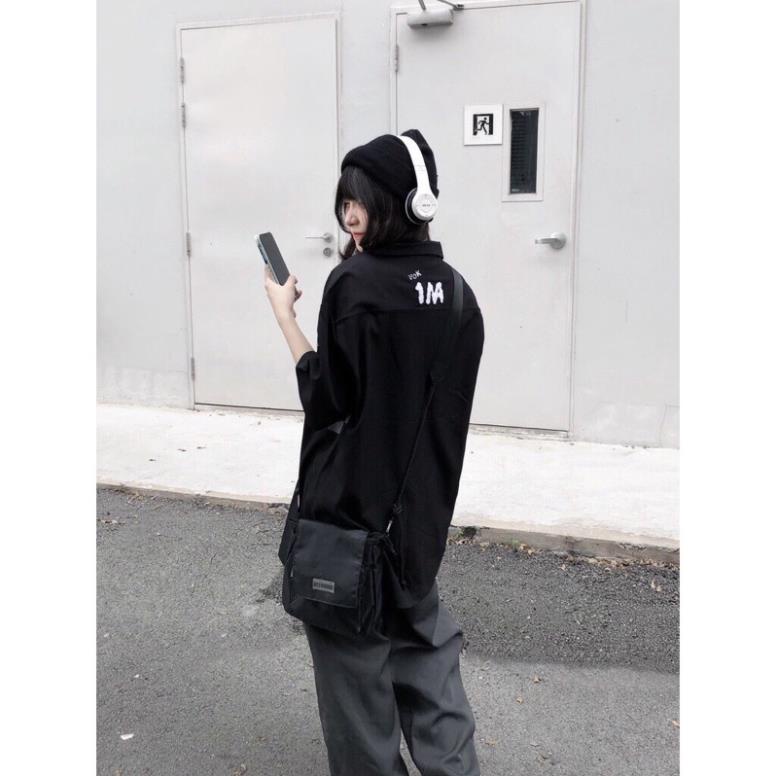 [XẢ KHO] Áo Sơ Mi Look 1M TShirt - Đen - Unisex