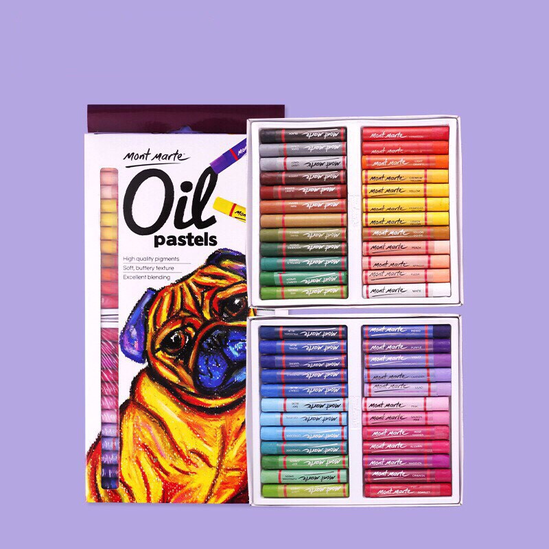 Bút màu sáp dầu cao cấp MONT MARTE của ÚC - Bộ 12/24/36/48 màu - Oil Pastels