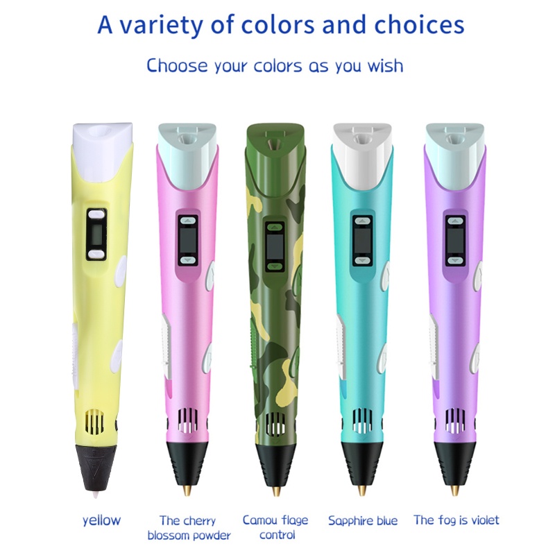 Bút Vẽ 3D Có Màn Hình LCD Hiển Thị Nhiệt Độ Dành Cho Trẻ Em Thông Minh