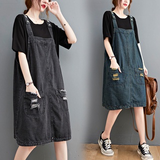 B320 Váy yếm bò bigsize dáng suông rộng