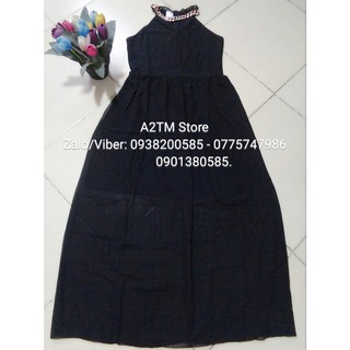 ĐẦM MAXI VOAN CỔ YẾM MÓC XÍCH