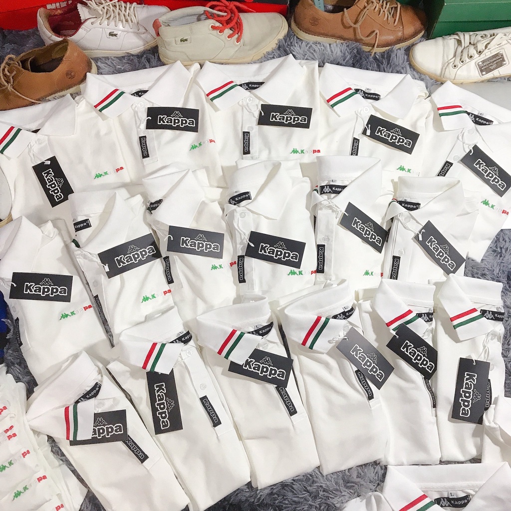 KAPPA Italia áo thun polo nam tay ngắn Vải cá sấu co giãn 4 chiều cao cấp dệt bo vi tính dày dặn form slim fit