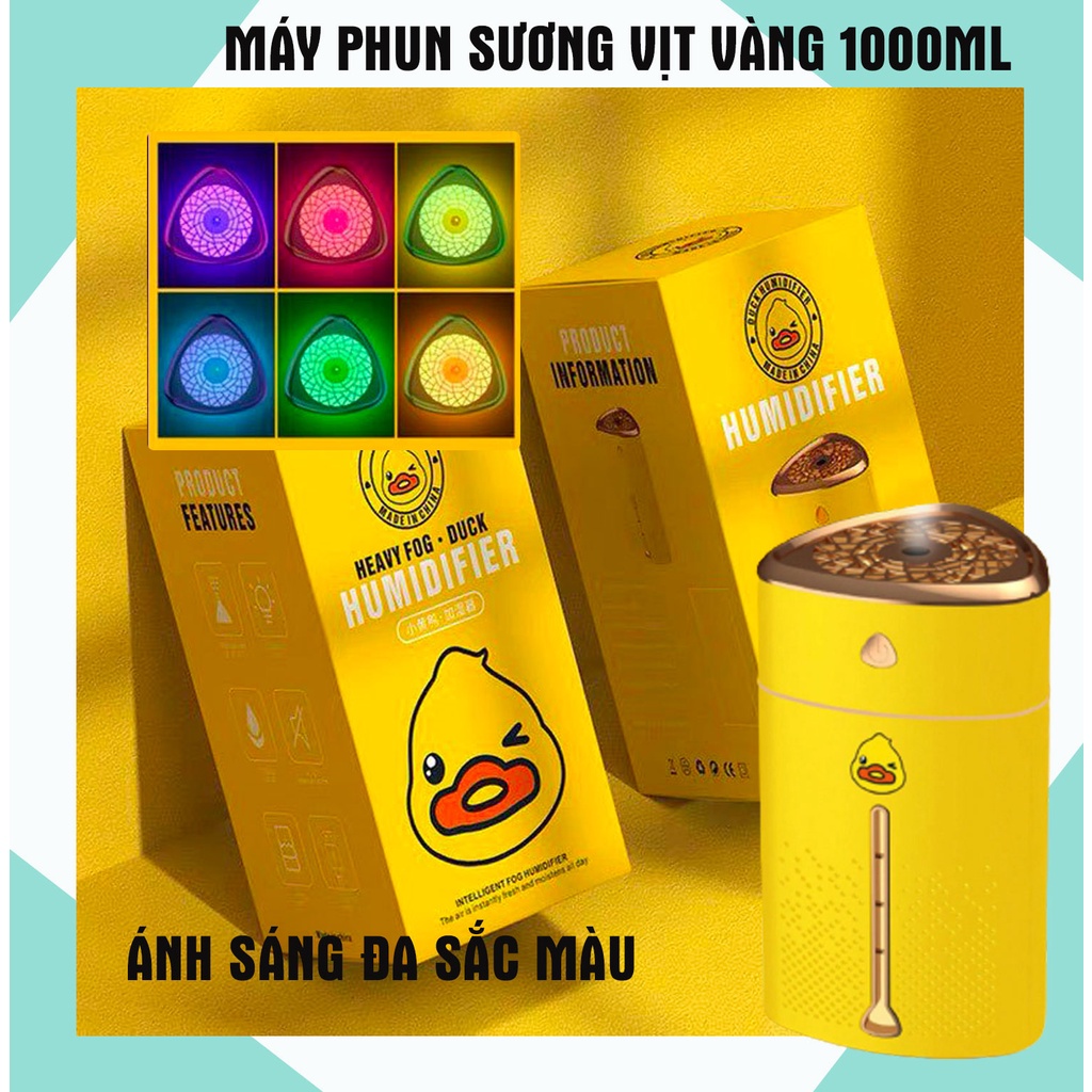 Máy phun sương tạo ẩm không khí Vịt Vàng Joyoung Line Friends, có đèn Led đa sắc, dung tích 1000ml - Bảo hành 12 tháng