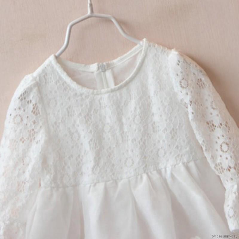 Đầm babydoll phối tay loe đáng yêu cho bé gái