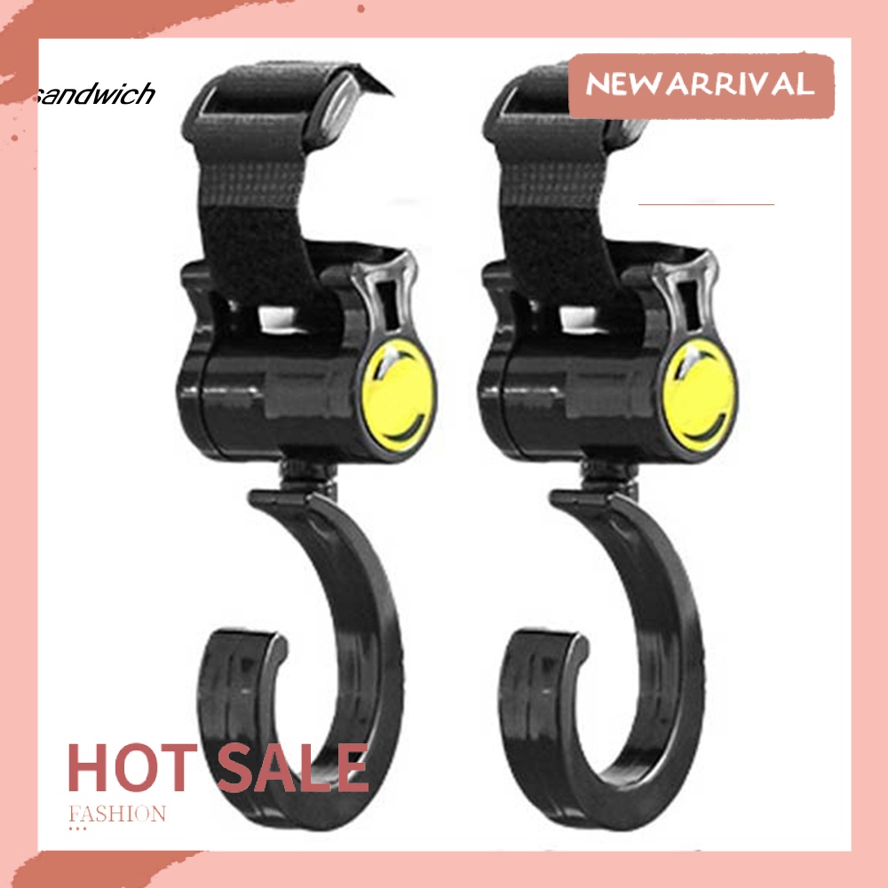 Bộ 2 móc treo đồ gắn lưng ghế xe đẩy em bé tiện lợi