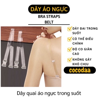 Dây Áo Ngực - Dây Quai Áo Lót Trong Suốt Móc Sắt Rộng, Độ Co Giãn Cao 4256 [FREESHIP]
