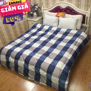 [THANH LÝ] CHĂN PHAO SIÊU NHẸ  ẤM ÁP MẪU CARO 4 MÀU