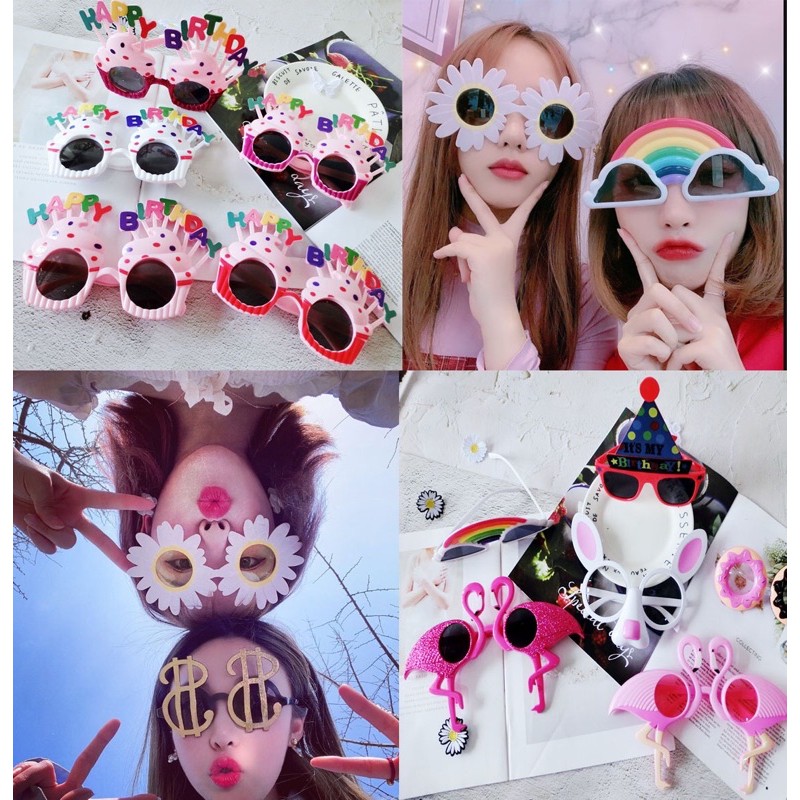 Kính vui nhộn happy birthday/ Kính party/ kính độc đáo