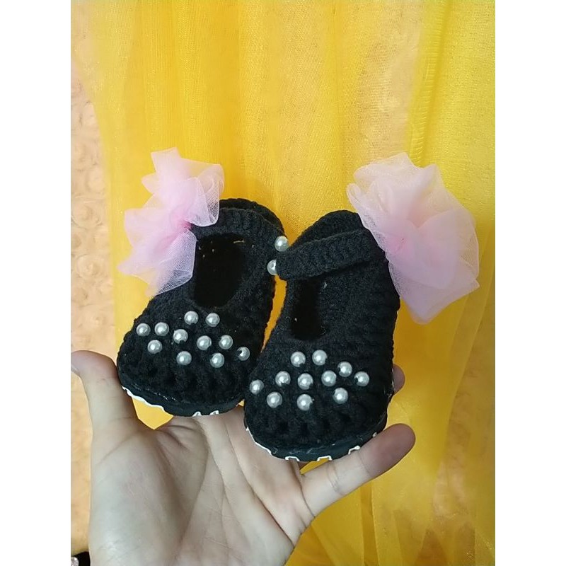 Giày len cho bé có dán đế