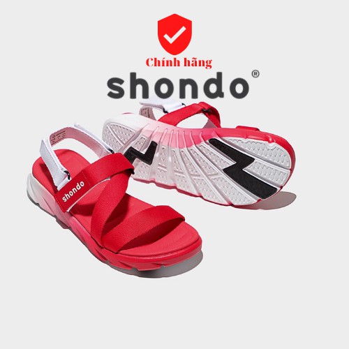 [Rẻ vô địch] Giày Shondo F6 sport ombre đế đỏ trắng F6S0660 đẹp