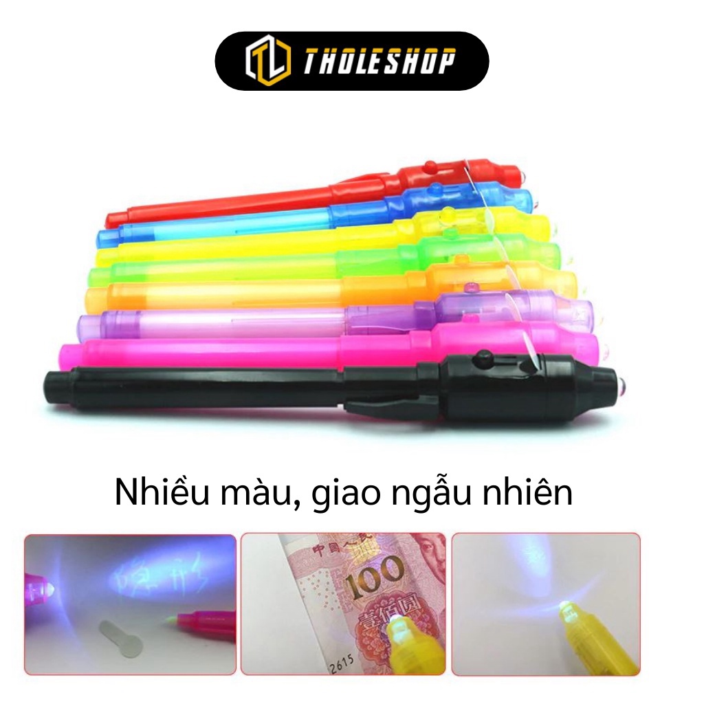 GIÁ SỈ Bút viết tàng hình chỉ có thể nhìn thấy dưới tia UV, trên đầu có đèn led phát tia UV 8092