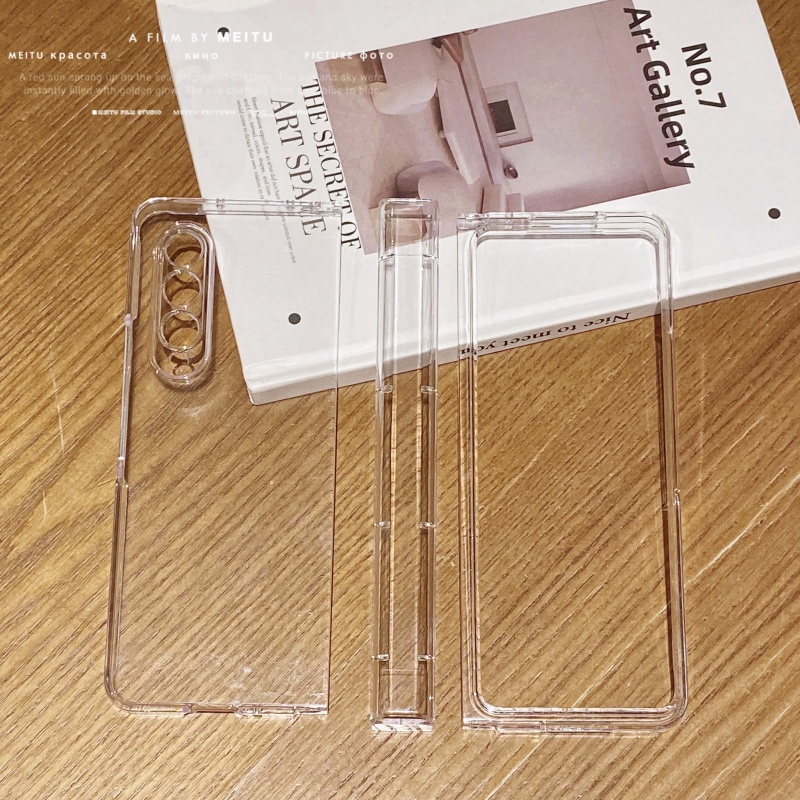 Ốp Điện Thoại Cứng Trong Suốt Chống Sốc Có Thể Gấp Gọn Cho Samsung Galaxy Z Fold 3 5G