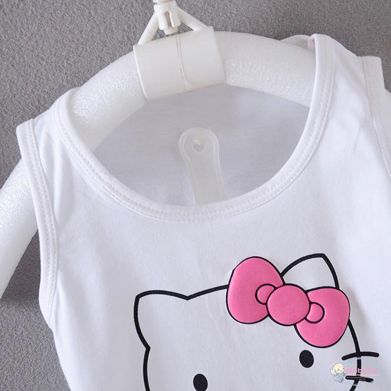 Set áo + quần Hello Kitty theo bộ cho bé gái 3-4 tuổi