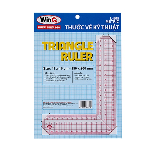 Thước Vẽ Kỹ Thuật góc vuông Chữ L Thước dẻo L-505