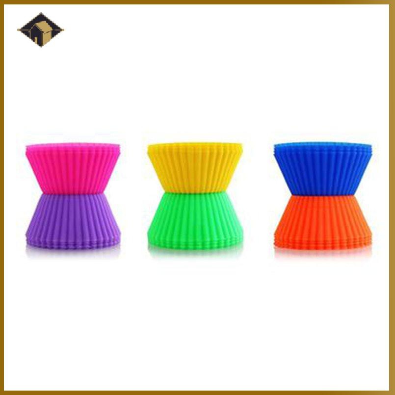 Khuôn Cupcake Silicon/ Khuôn Làm Bánh Bông Lan Cupcake, Muffin, Thạch, Rau Câu / Khuôn silicon cupcake tròn 7cm