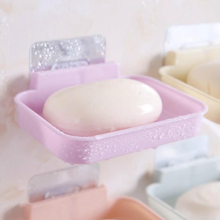 Khay đựng xà phòng, kệ để miếng rửa chén bát dán tường hình mặt cười  Clovershop68