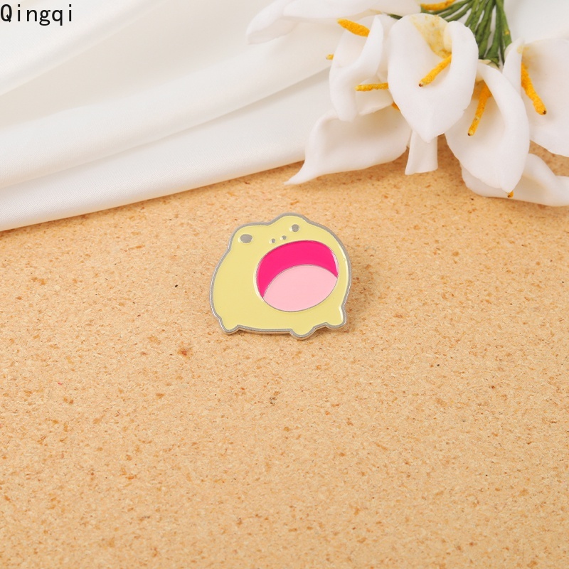 Huy hiệu cài áo Miss Zoe hình chú ếch mở miệng dễ thương bằng hợp kim tráng men làm quà tặng sưu tầm cho bạn bè