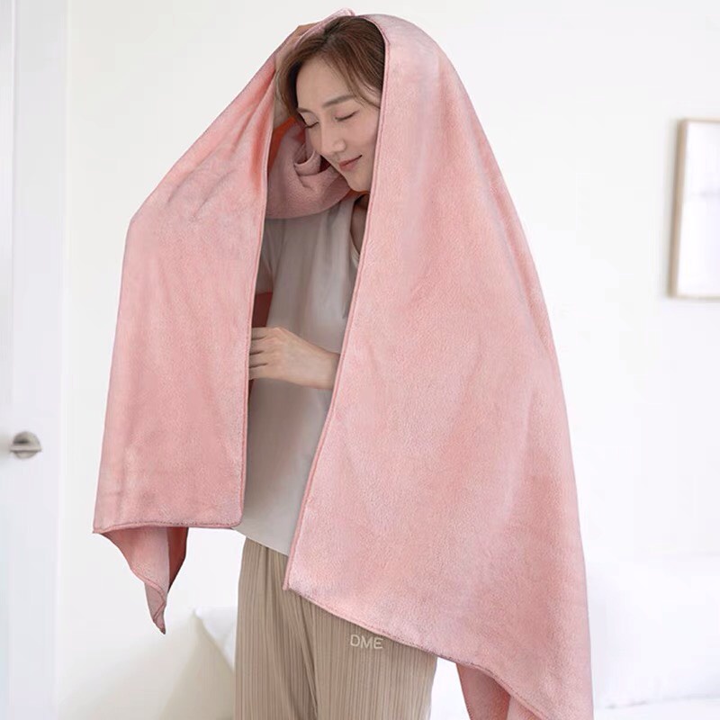 Khăn tắm lông cừu Hàn Quốc màu trơn sợi cotton size lớn 70x140cm, nặng 300g