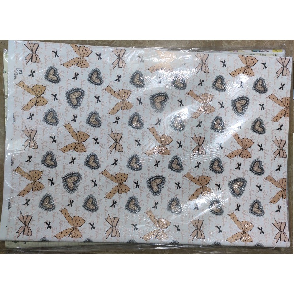 10 tờ Giấy lụa gói quà kèm 10 nơ rút