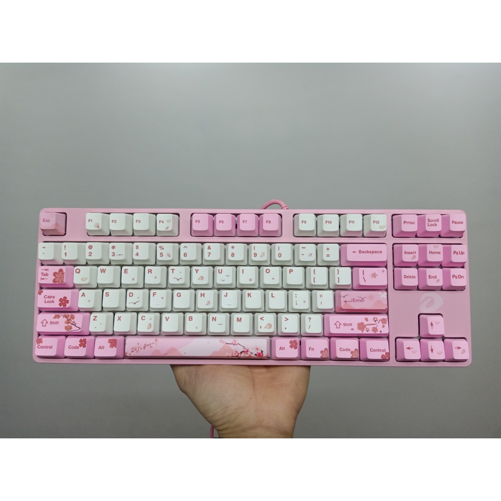 Nút bàn phím cơ Mario, pudding, sakura,Keycap OEM Hana Thick PBT Dyesub