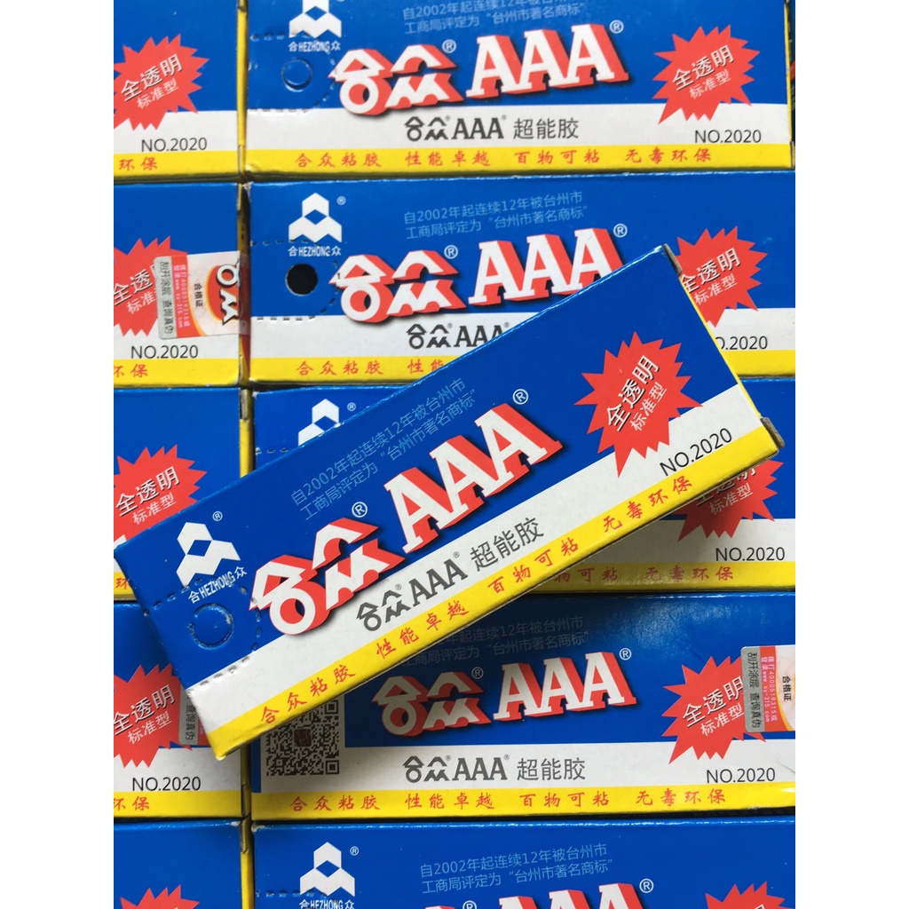 Keo AAA trong suốt siêu cứng siêu bền dễ sử dụng chống nước đồng hồ, dán giày dép, dán kim loại