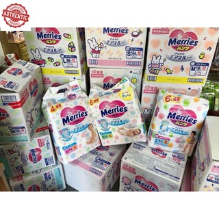  Bỉm Merries Nội Địa Nhật Thêm Miếng Dán/Quần NB 96/S88/M68/L58/M64/L50/XL44