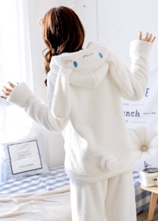 [VIDEO-ẢNH THẬT] Set ngủ lông White Rabbit cao cấp