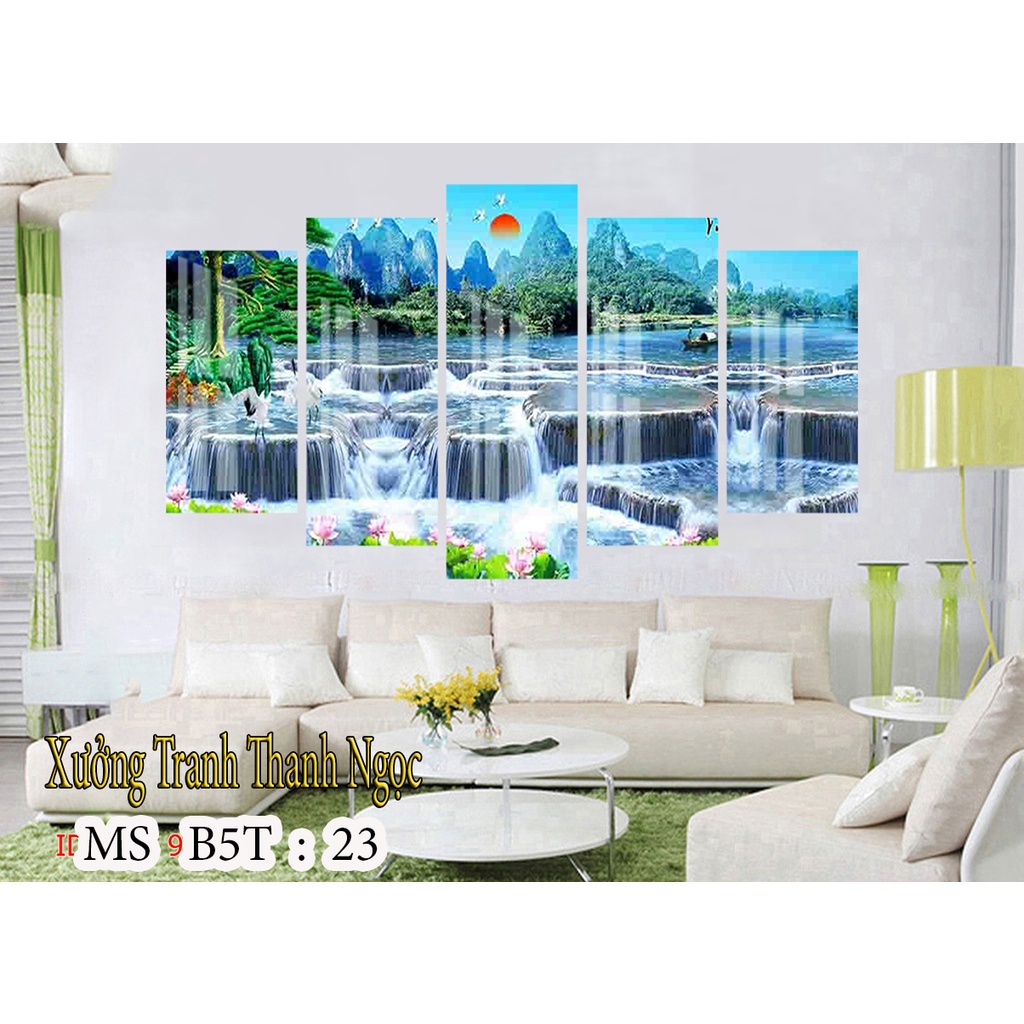 Set 5 tranh treo tường 💥SIÊU ĐẸP💥 bộ tranh treo phòng khách hài hòa, tự nhiên mang lại vẻ sang trọng cho căn phòng | BigBuy360 - bigbuy360.vn