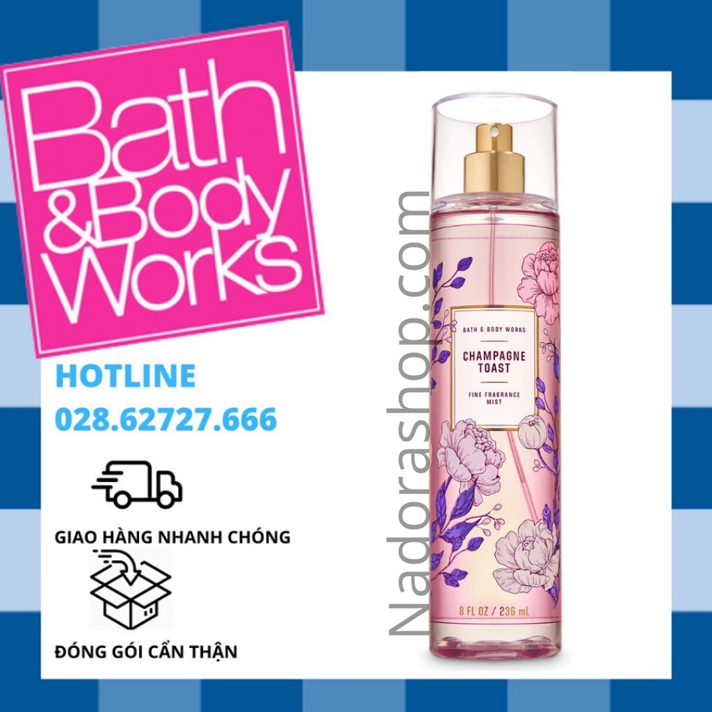 Xịt Thơm Toàn Thân Bath and Body Works Fine – Champagne Toast