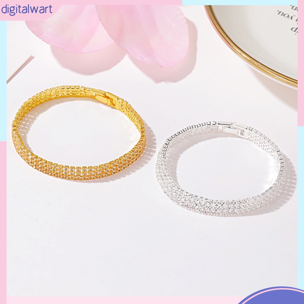 Vòng Tay Nữ Đính Đá 3 Hàng Sang Trọng