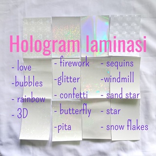 Image of Hologram laminasi love star photocard pc deco stiker sticker diy kpop treasure ateez bts txt nct