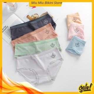 Quần Lót Nữ ♥️FREESHIP♥️ Quần Lót Cotton Cao Cấp Cạp Sọc Xuất Nhật QL05 Miu Miu Store