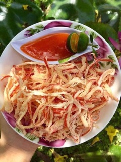 300g mực xé sợi hấp nước cốt dừa siêu ngon