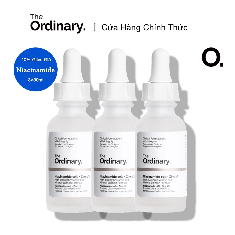 (1/2/3 Chai) Serum The Ordinary Niacinamide 10% + Zinc 1% Dung Tích 30ml Thu Nhỏ Lỗ Chân Lông (Có Bán Lẻ)